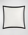 Matouk Ambrose Euro Sham In Bone/black