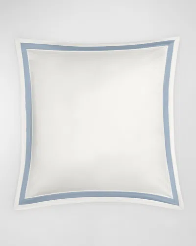 Matouk Ambrose Euro Sham In Bone/hazy Blue