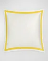 Matouk Ambrose Euro Sham In Bone/lemon
