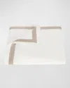 Matouk Ambrose 600 Thread Count Cotton Sateen Duvet Cover In Bone/khaki
