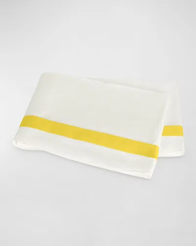 Matouk Ambrose Full/queen Flat Sheet In White