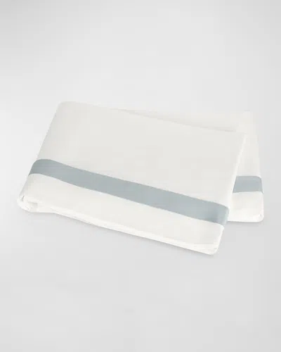 Matouk Ambrose Full/queen Flat Sheet In Bone/pool