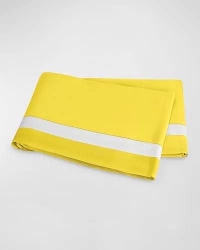 Matouk Ambrose Full/queen Flat Sheet In Yellow