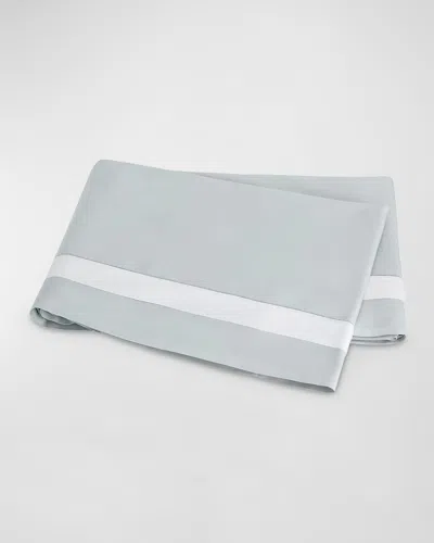 Matouk Ambrose Full/queen Flat Sheet In Gray