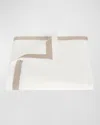 Matouk Ambrose 600 Thread Count Cotton Sateen Duvet Cover In Bone/khaki
