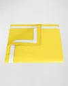 Matouk Ambrose King Duvet Cover In Lemon/bone