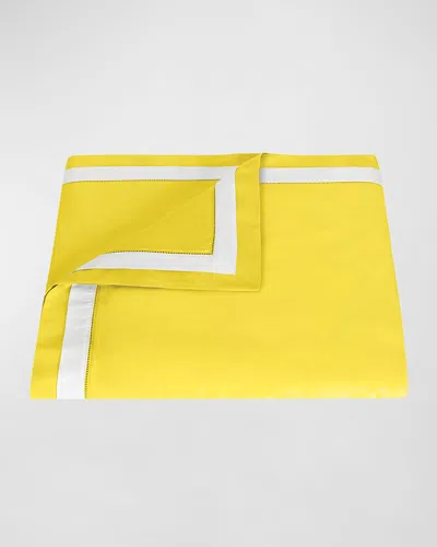 Matouk Ambrose King Duvet Cover In Lemon/bone