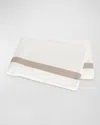 Matouk Ambrose King Flat Sheet In Bone/khaki