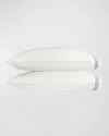 Matouk Ambrose Set Of 2 600 Thread Count Egyptian Cotton Pillowcases In Bone/silver