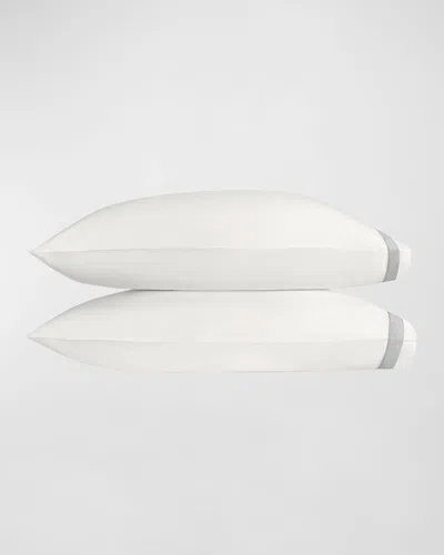 Matouk Ambrose King Pillowcases, Set Of 2 In Bone/silver