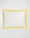 Matouk Ambrose King Sham In Bone/lemon