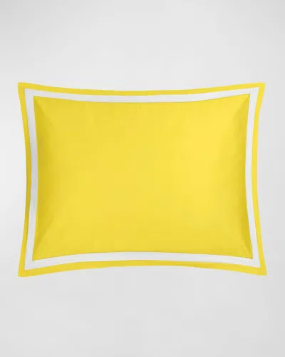 Matouk Ambrose King Sham In Lemon/bone