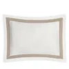 Matouk Ambrose 600 Thread Count Egyptian Cotton Sham In Bone/khaki