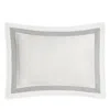 Matouk Ambrose 600 Thread Count Egyptian Cotton Sham In Bone/silver