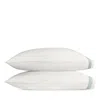 Matouk Ambrose Sateen Standard Pillowcase, Pair In Bone/pool