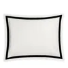 Matouk Ambrose 600 Thread Count Egyptian Cotton Sham In Bone/black