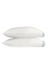 Matouk Ambrose Pillowcases, Set Of 2, King In Bone/pool