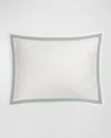 Matouk Ambrose 600 Thread Count Egyptian Cotton Sham In Bone/celadon