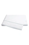 Matouk Ansonia 500 Thread Count Flat Sheet In White/jade