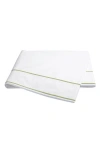 Matouk Ansonia 500 Thread Count Flat Sheet In White/leaf