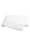 Matouk Ansonia 500 Thread Count Flat Sheet In White/sterling