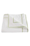 Matouk Ansonia Cotton Percale Duvet Cover In White/leaf