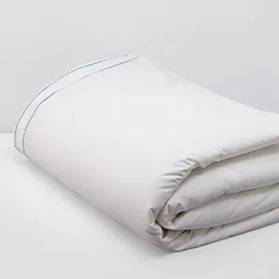 Matouk Ansonia Percale Duvet Cover, Full/queen In White/ Charcoal