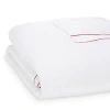 Matouk Ansonia Percale Duvet Cover, King In White/red