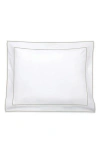 Matouk Ansonia Percale Standard Sham In White/almond