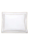 Matouk Ansonia Percale Standard Sham In White/bronze