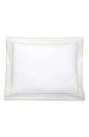 Matouk Ansonia Percale King Sham In White/leaf