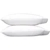 Matouk Ansonia Percale Standard Pillowcase, Pair In White/almond