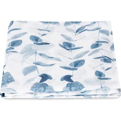 Matouk Antonia 500 Thread Count Cotton Percale Fitted Sheet In Blue