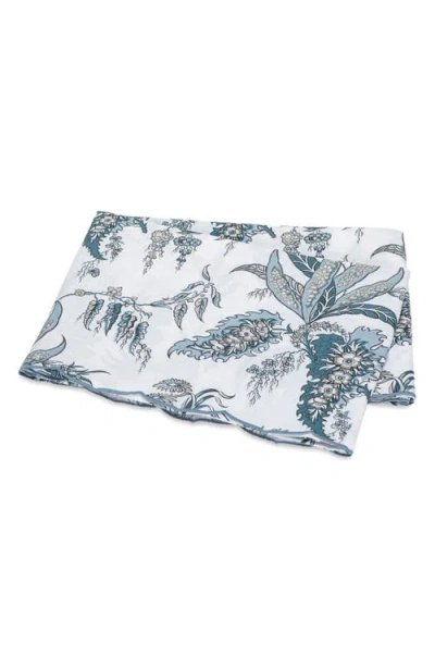 Matouk Apolline 500 Thread Count Cotton Percale Flat Sheet In Mediterranean
