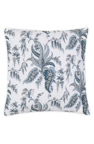 Matouk Apolline 500 Thread Count Cotton Percale Pillow Sham In Mediterranean