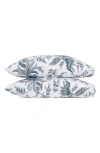 Matouk Apolline Set Of 2 500 Thread Count Pillowcases In Mediterranean