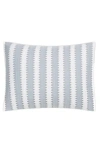 Matouk Apollo Stripe Matelasse Boudoir Sham In Dove