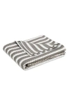 Matouk Apollo Stripe Matelassé Coverlet In Gray