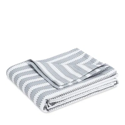 Matouk Apollo Stripe Matelasse Coverlet, Queen In Gray
