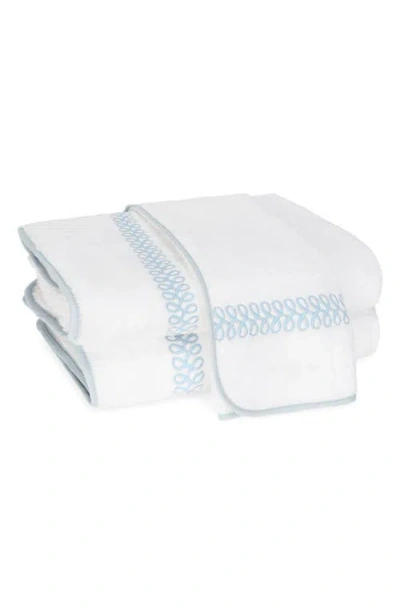 Matouk Astor Braid Bath Towel In Light Blue