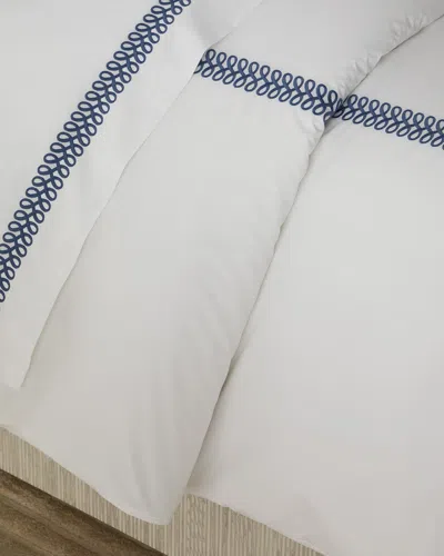 Matouk Astor Braid King Duvet Cover In Indigo