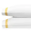 Matouk Astor Braid Standard Pillowcase, Pair In Lemon