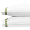 Matouk Astor Braid Pillowcases, Pair, Standard In Grass