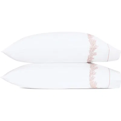 Matouk Atoll 520 Thread Count Cotton Percale Set Of 2 Pillowcases