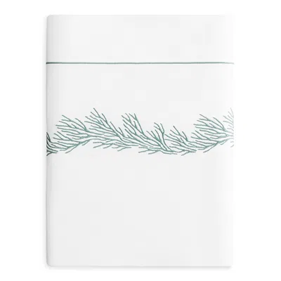 Matouk Atoll Flat Sheet, Full/queen In Aegean