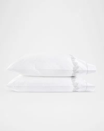 Matouk Atoll Pillowcase Pair, King In White