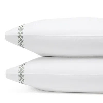 Matouk Atticus Embroidered Percale Pillowcase, King, Set Of 2 - Exclusive In White