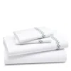 Matouk Atticus Embroidered Percale Sheet Set, Queen - Exclusive In White
