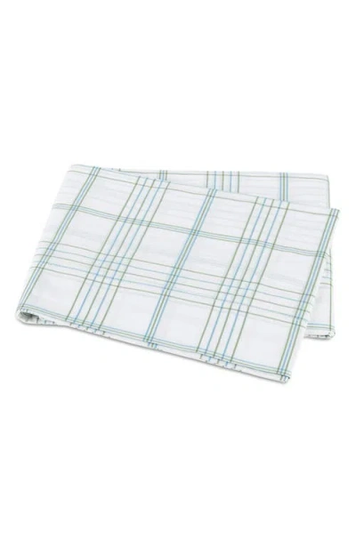 Matouk August Plaid 500 Thread Count Flat Sheet