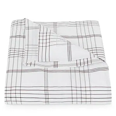 Matouk August Plaid Duvet Cover, Full/queen In White